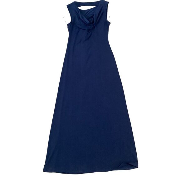 MICHAEL Michael Kors Sleeveless Cowl Back Fishtail Navy Blue Cocktail Dress - Picture 10 of 12